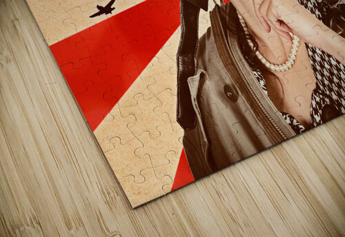 Retro asian pinup girl. War planes of revolution Jorgo puzzle