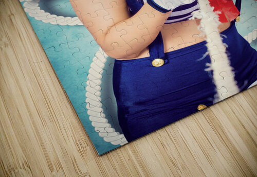 Navy sailor pinup girl in tug of war battle Jorgo puzzle
