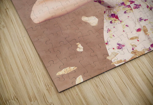 Pin-up cooking girl peeling potato. Quick recipe Jorgo puzzle