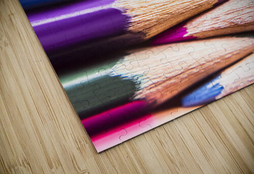 Macro coloured pencil crossover Jorgo puzzle