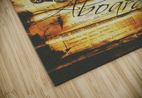 Vintage Melbourne tram tin sign Jorgo puzzle