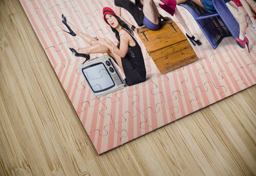 Group of 10 beautiful pinup girls in retro fashion Jorgo puzzle
