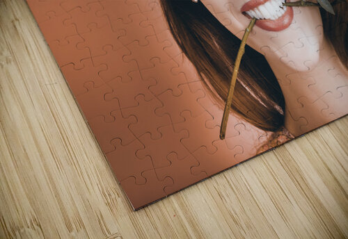 Surprised Young Woman Getting Valentine Flower Jorgo puzzle