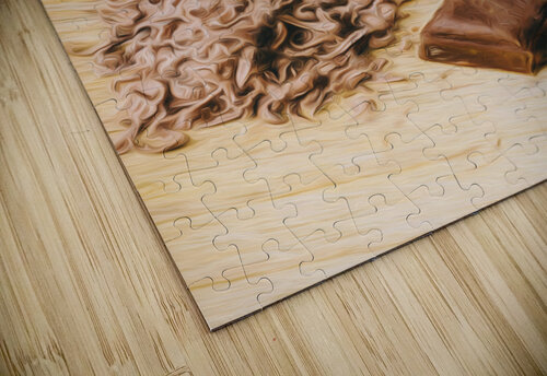 Shredded chocolate flakes fine art drawing Jorgo puzzle