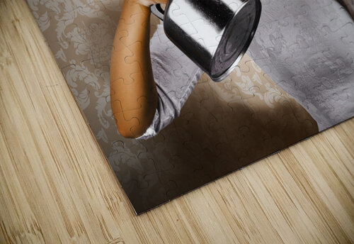 Beautiful Young Retro Woman With Cup Of Coffee Jorgo puzzle