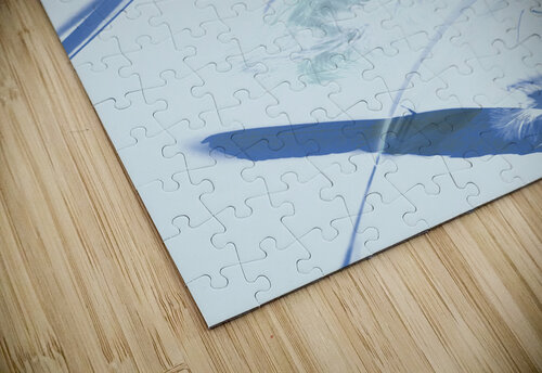 Blue toned artistic feather abstract Jorgo puzzle