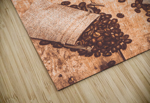 Vintage grinder with sacks of coffee beans Jorgo puzzle