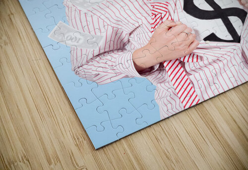 Successful Female Business Superhero Winning Money Jorgo puzzle