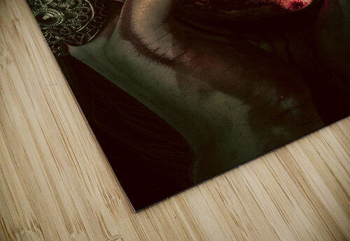 Dark scary female face expressing bloody fear Jorgo puzzle