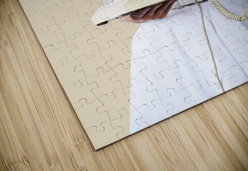 Smiling Woman with Retro Telephone Jorgo puzzle