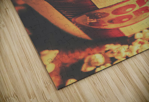 Retro film stub and movie popcorn Jorgo puzzle