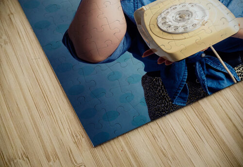 Sixties Woman Holding Vintage Telephone Handset Jorgo puzzle
