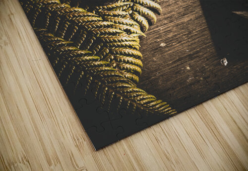 Tribal Masks With Ferns On Wooden Table Jorgo puzzle