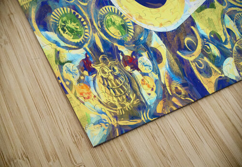 Swirling sea of colorful owl charms Jorgo puzzle