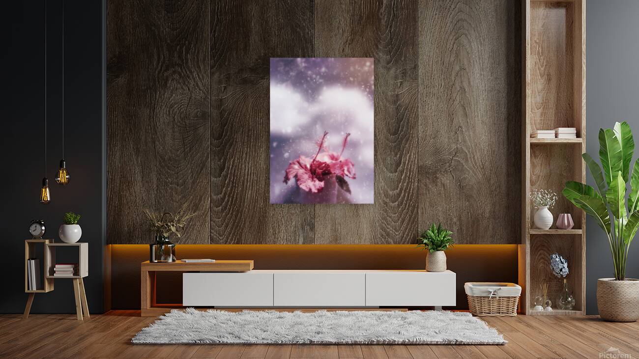 Vintage flower in the summer rain Reproduction