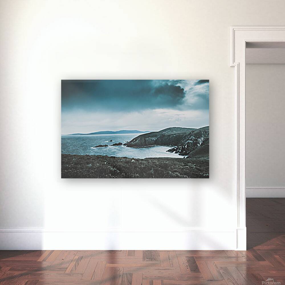Dark tense and dramatic sea cliffs Reproduction