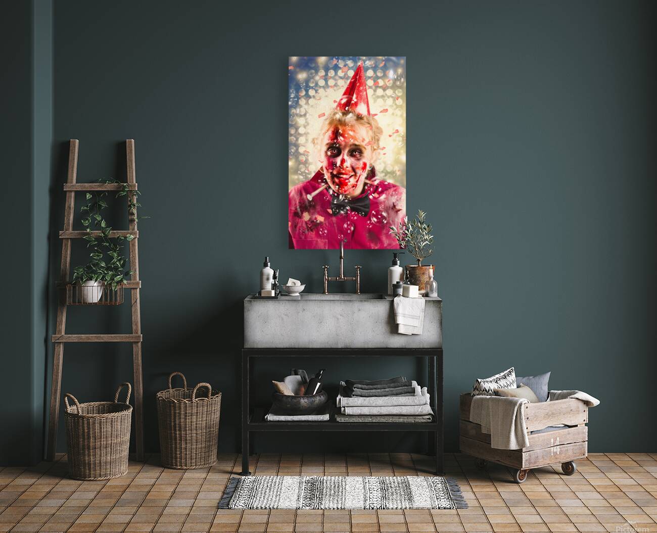 Possessed dead girl at nightclub wake. Monster rave Reproduction