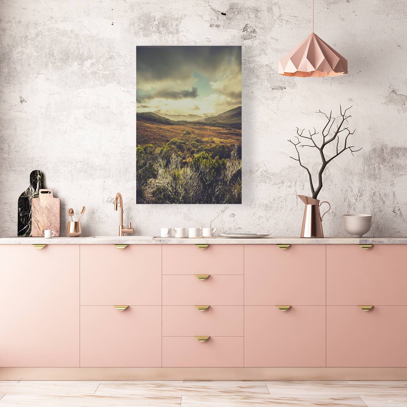 Retro scenic wilderness Reproduction