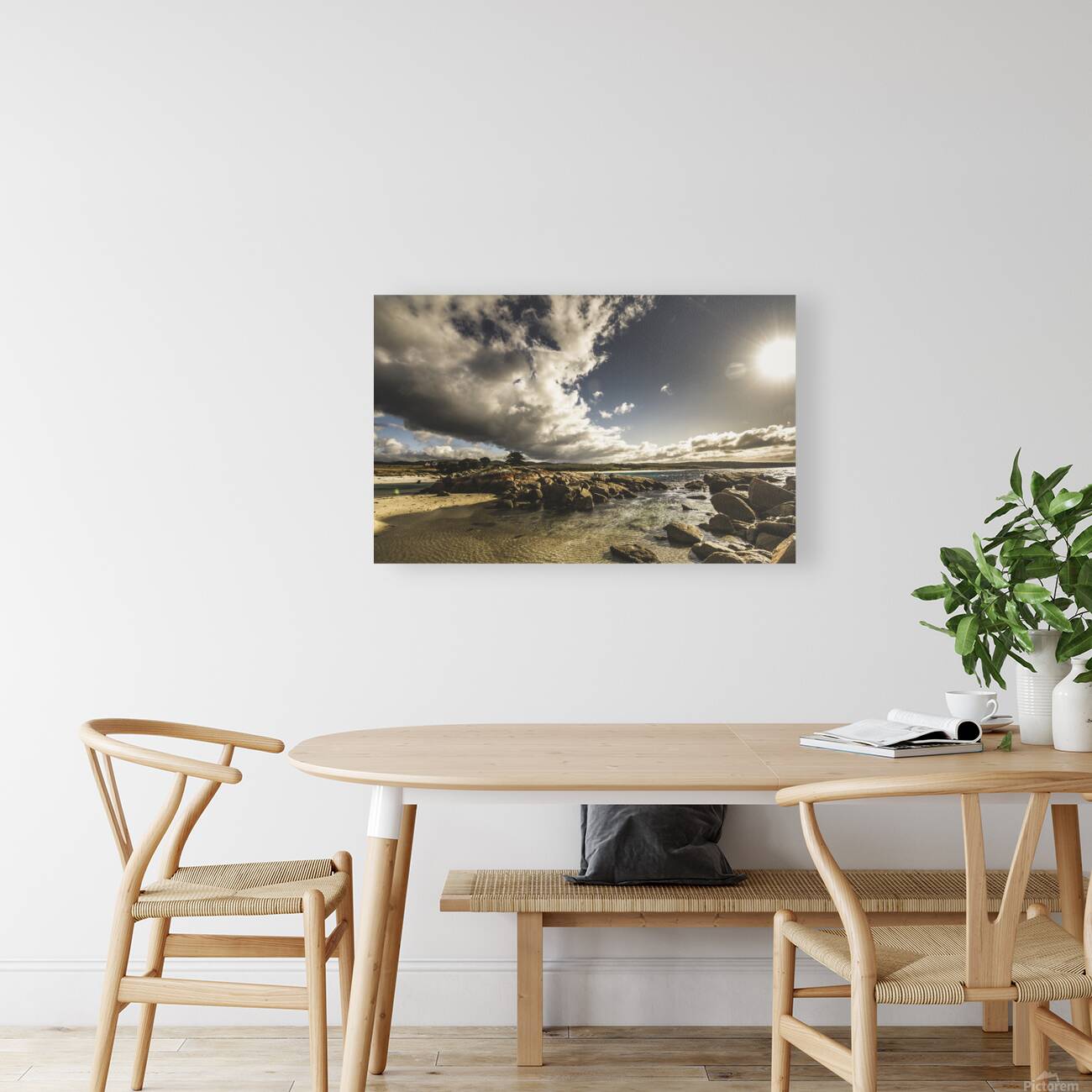 Smoke like clouds on The Bay Of Fires Reproduction