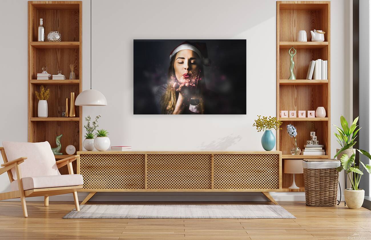 Elf sharing the magic of christmas Reproduction