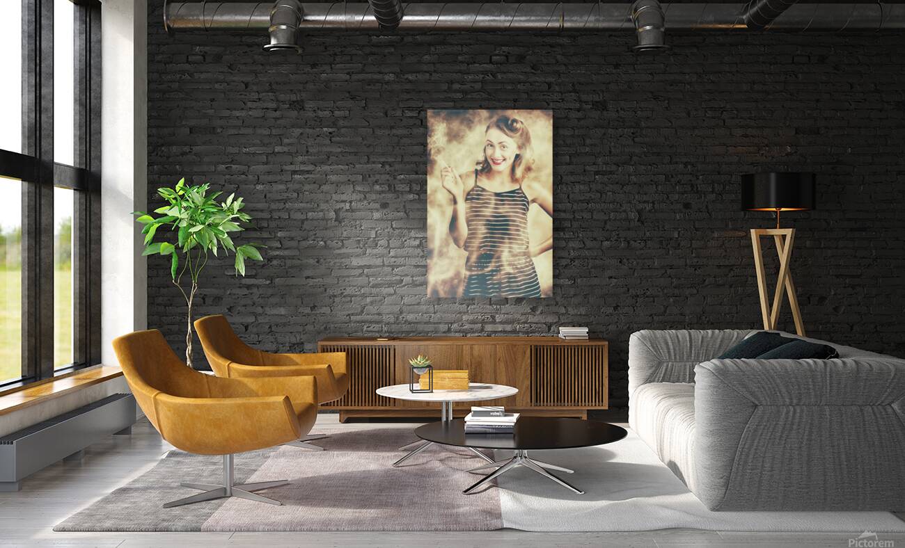 Smoking hot pin-up housewife Reproduction