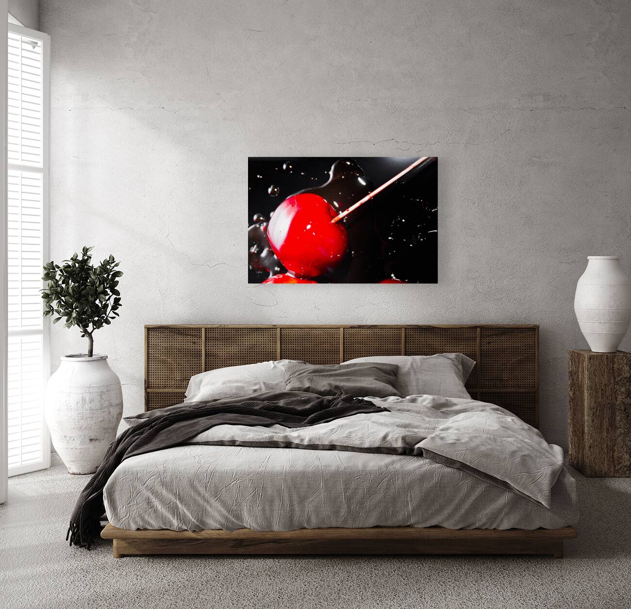 Making homemade sticky toffee apples Reproduction