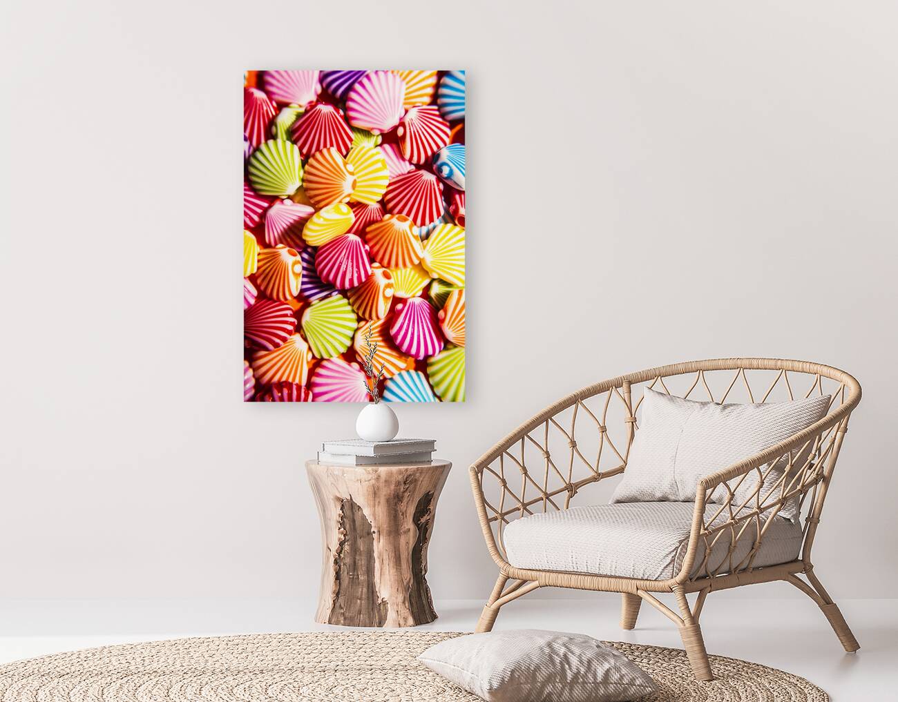 A colourful beach background Reproduction