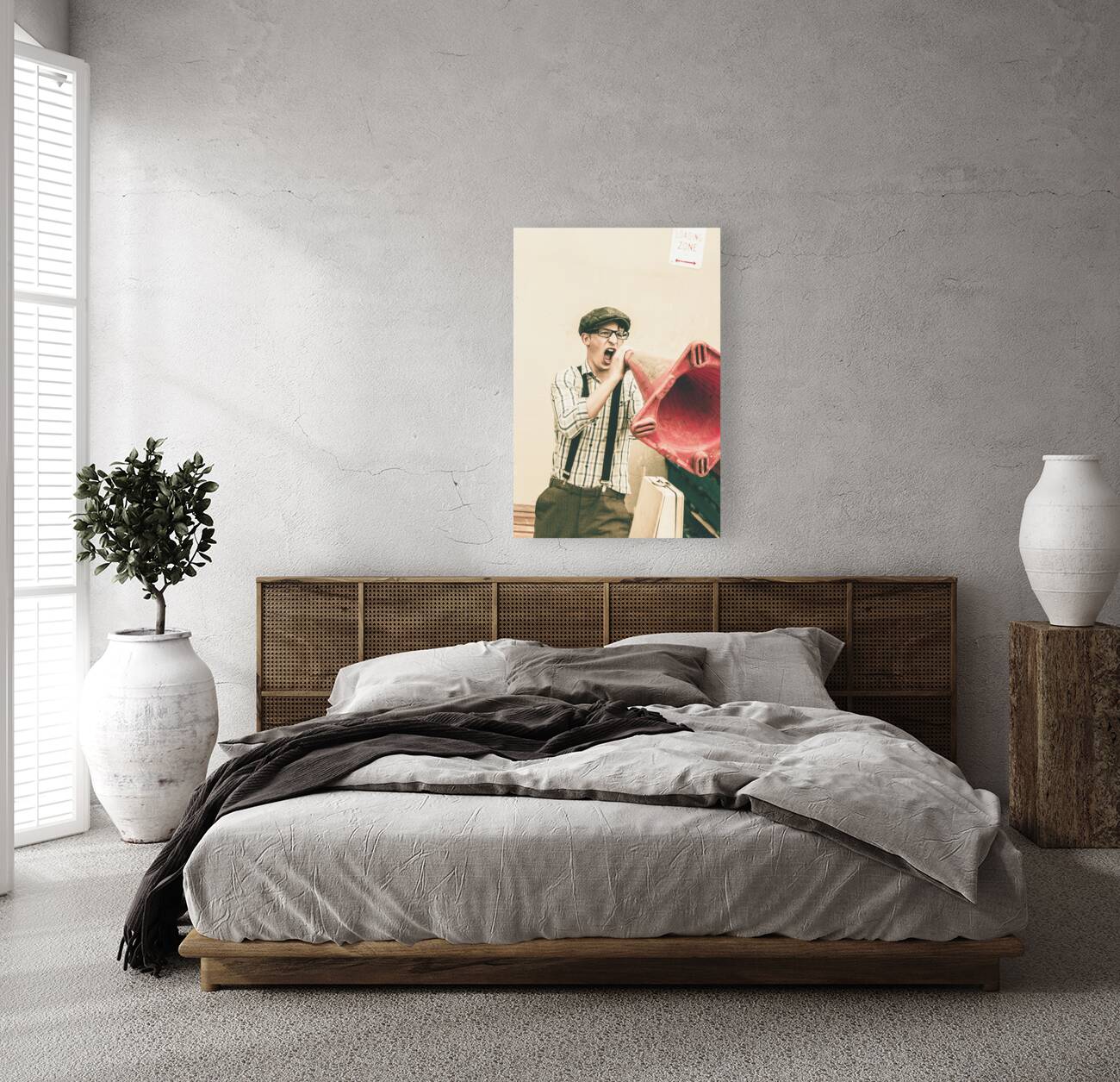 Traffic cone spruiker Reproduction