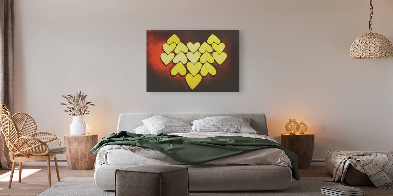 Comic art hearts Reproduction