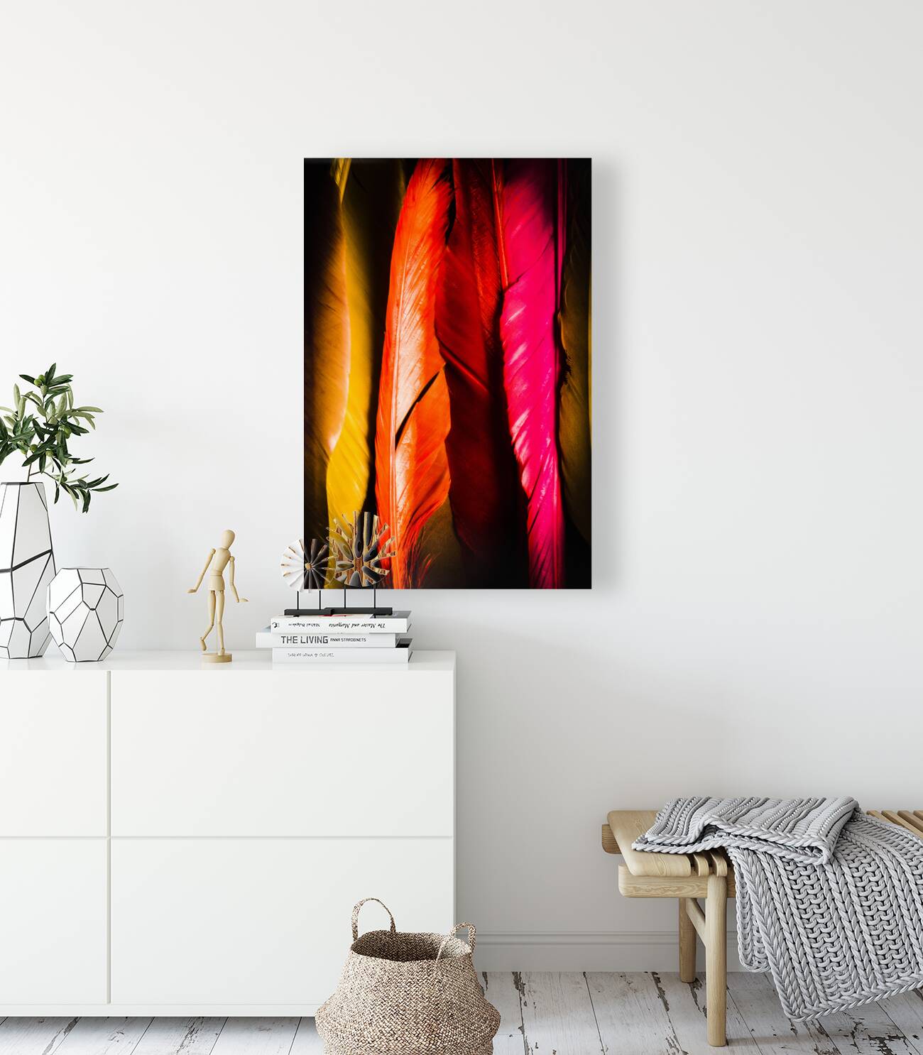 Colourful feather art Reproduction