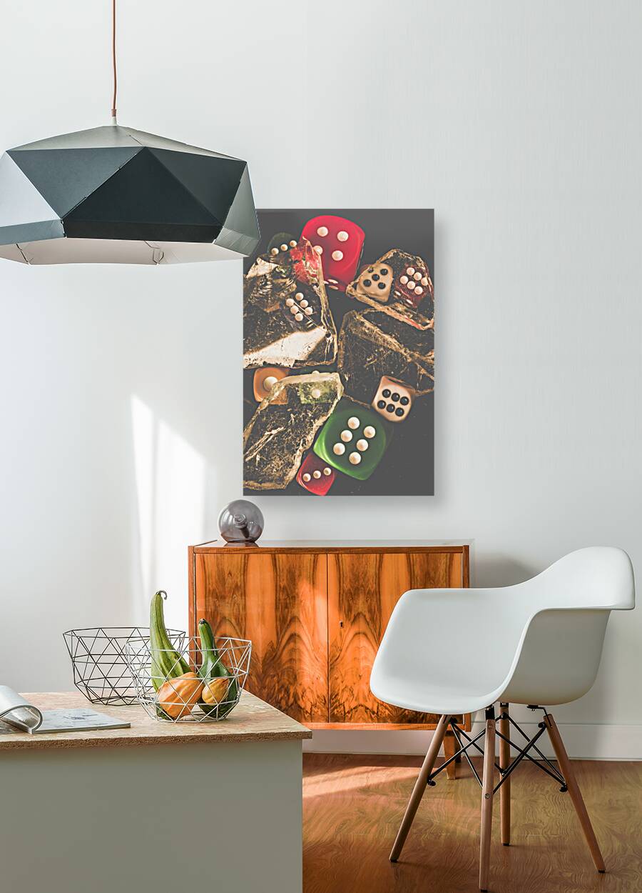 Vintage gambling scene Reproduction