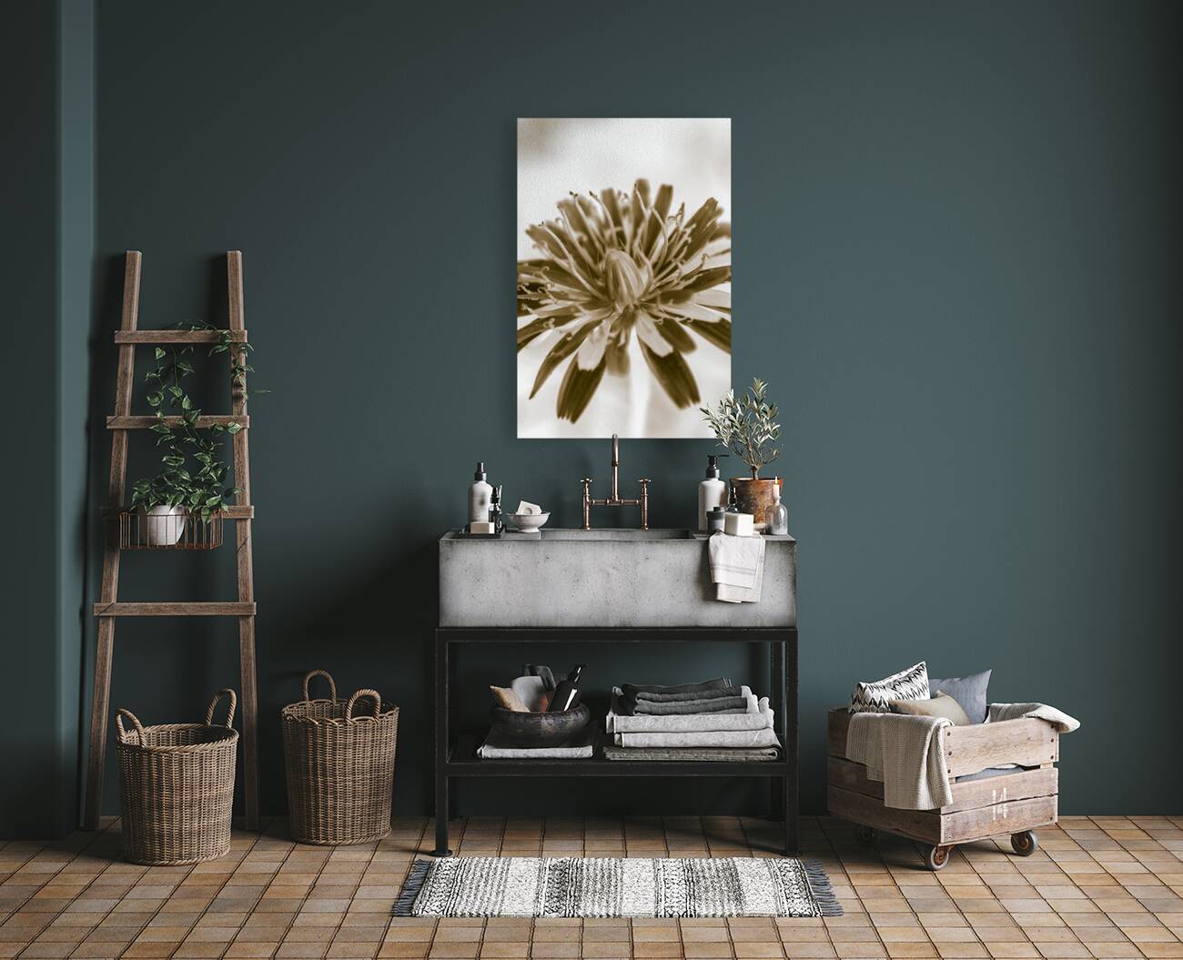 Beige n bloom Reproduction