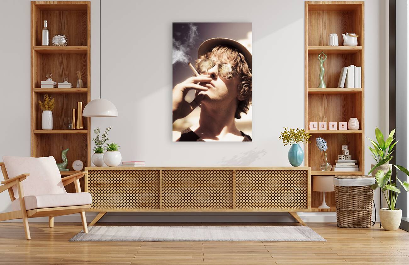 Dude Smoking Cigarette Reproduction