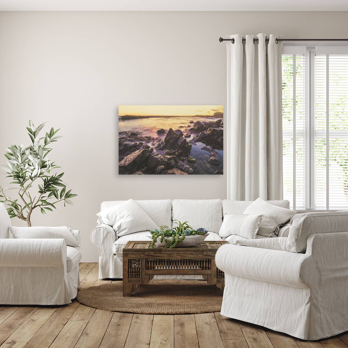 Sunset rock pools Reproduction