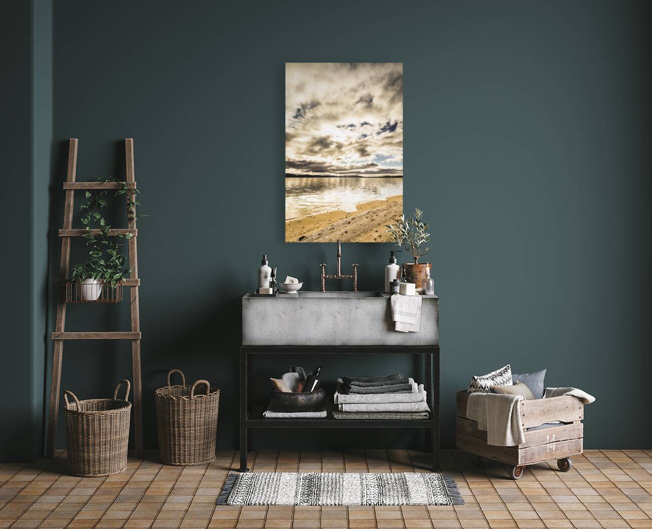 Wondrous tropical beach Reproduction