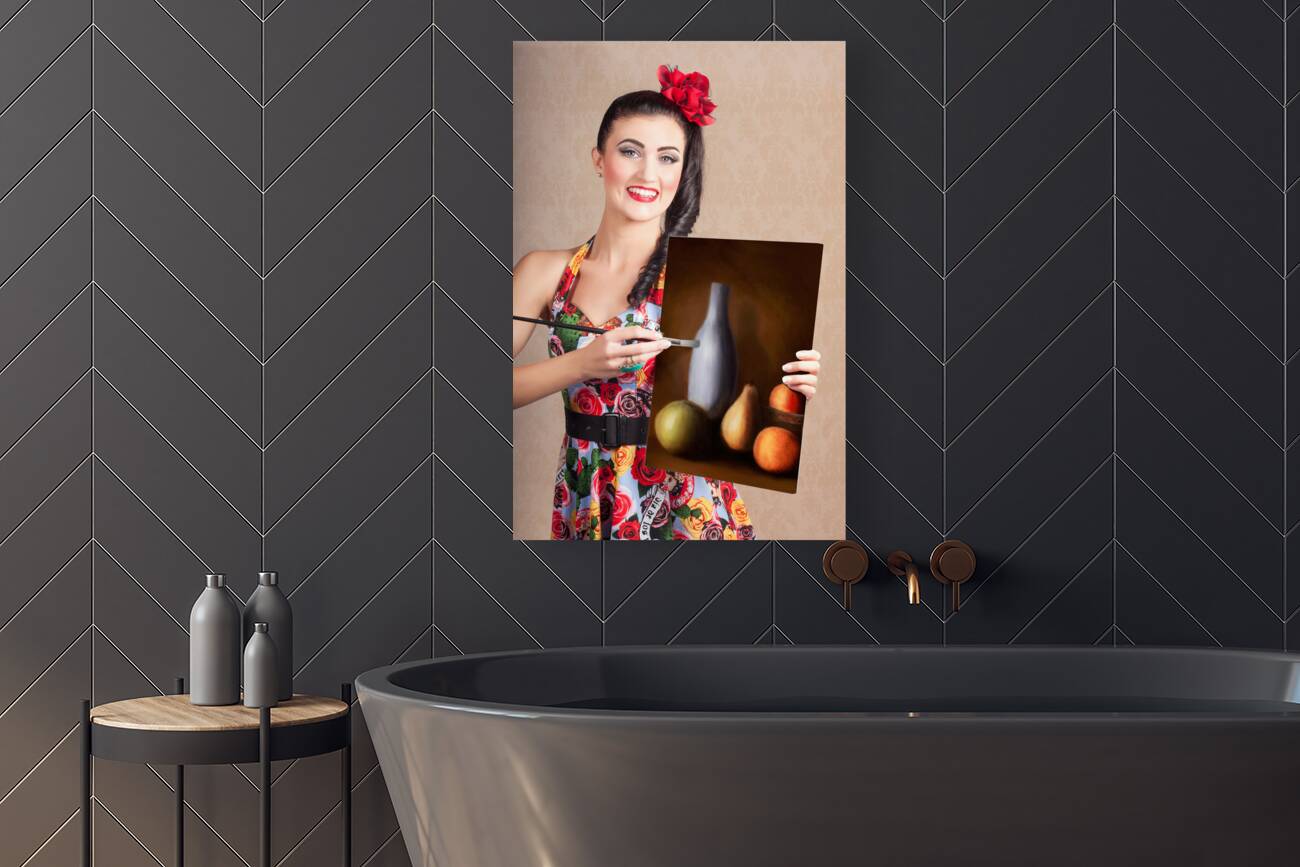 Fine art girl painting still life gallery artwork Reproduction