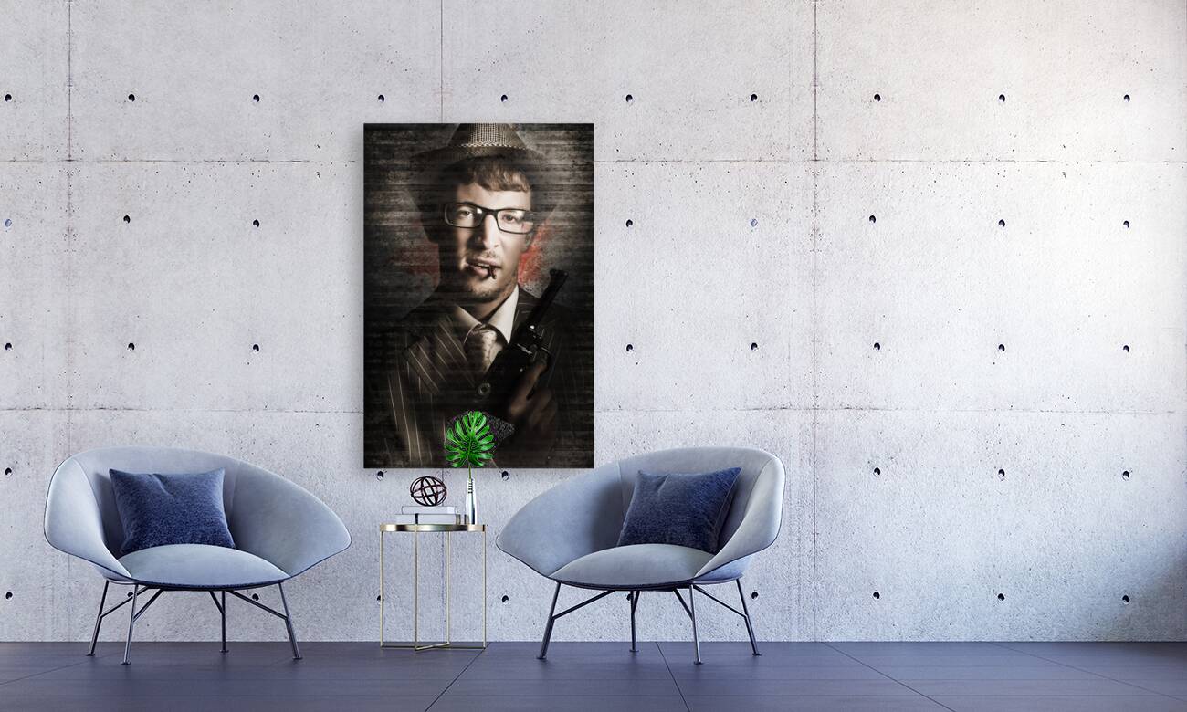 Secret agent biting the bullet Reproduction