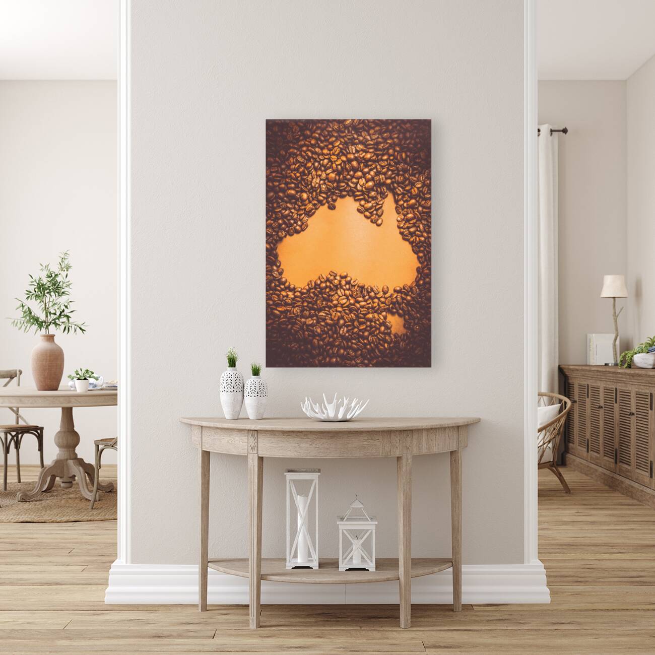 Roasted Australian coffee beans background Reproduction