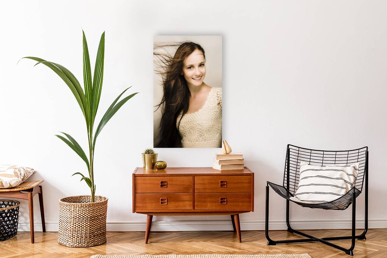 With The Wind In Her Hair Reproduction