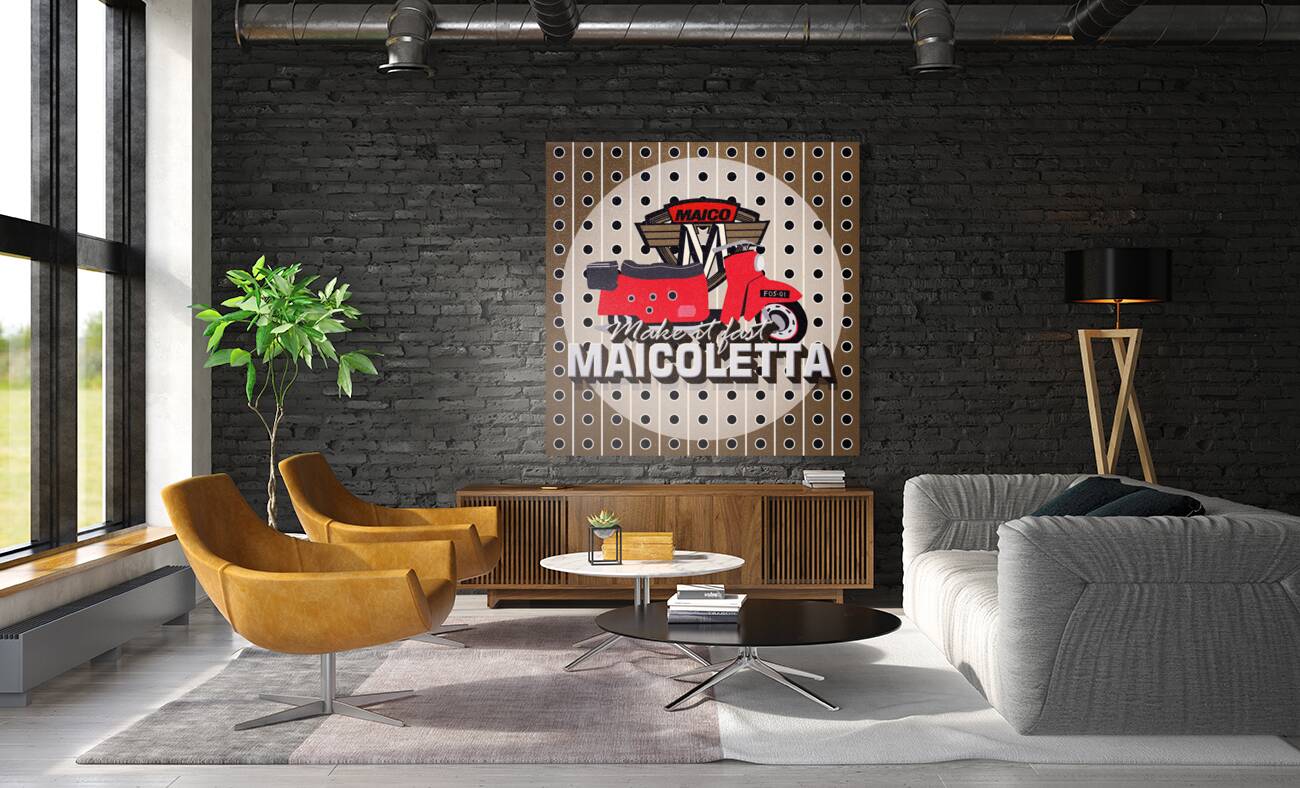 Maicoletta Scooter Advertising Reproduction