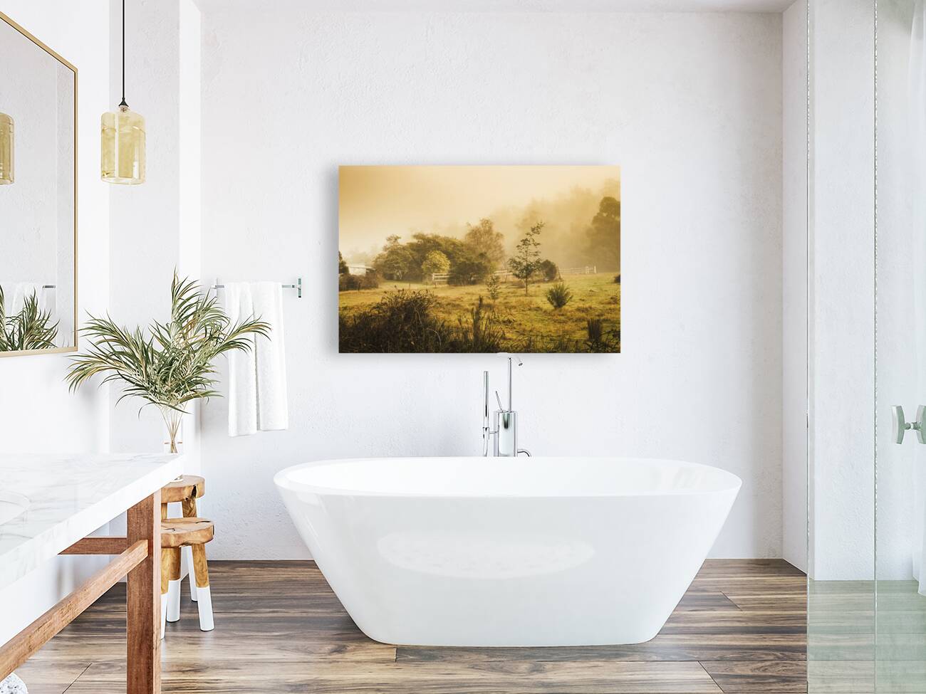 Quaint countryside scene of Glen Huon Reproduction