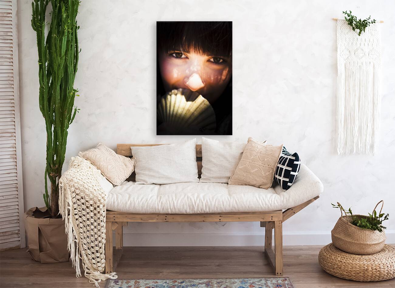 Woman With Seashell Reproduction