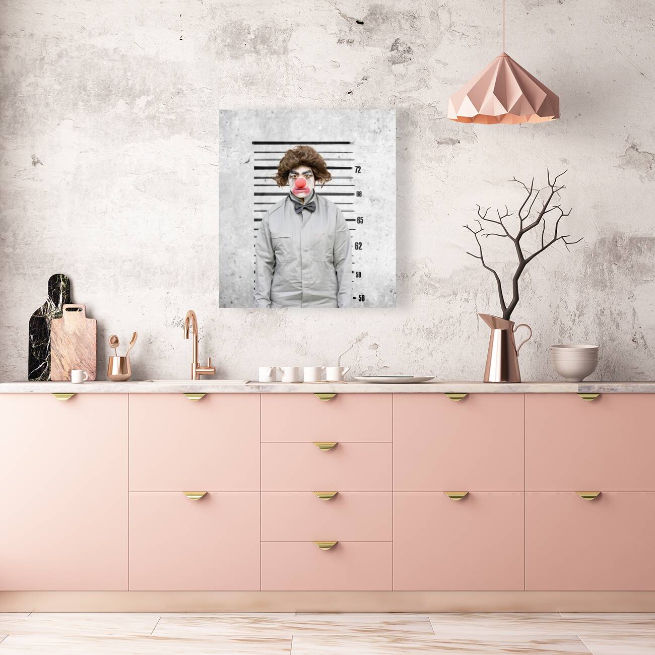 Clown Mug Shot Reproduction