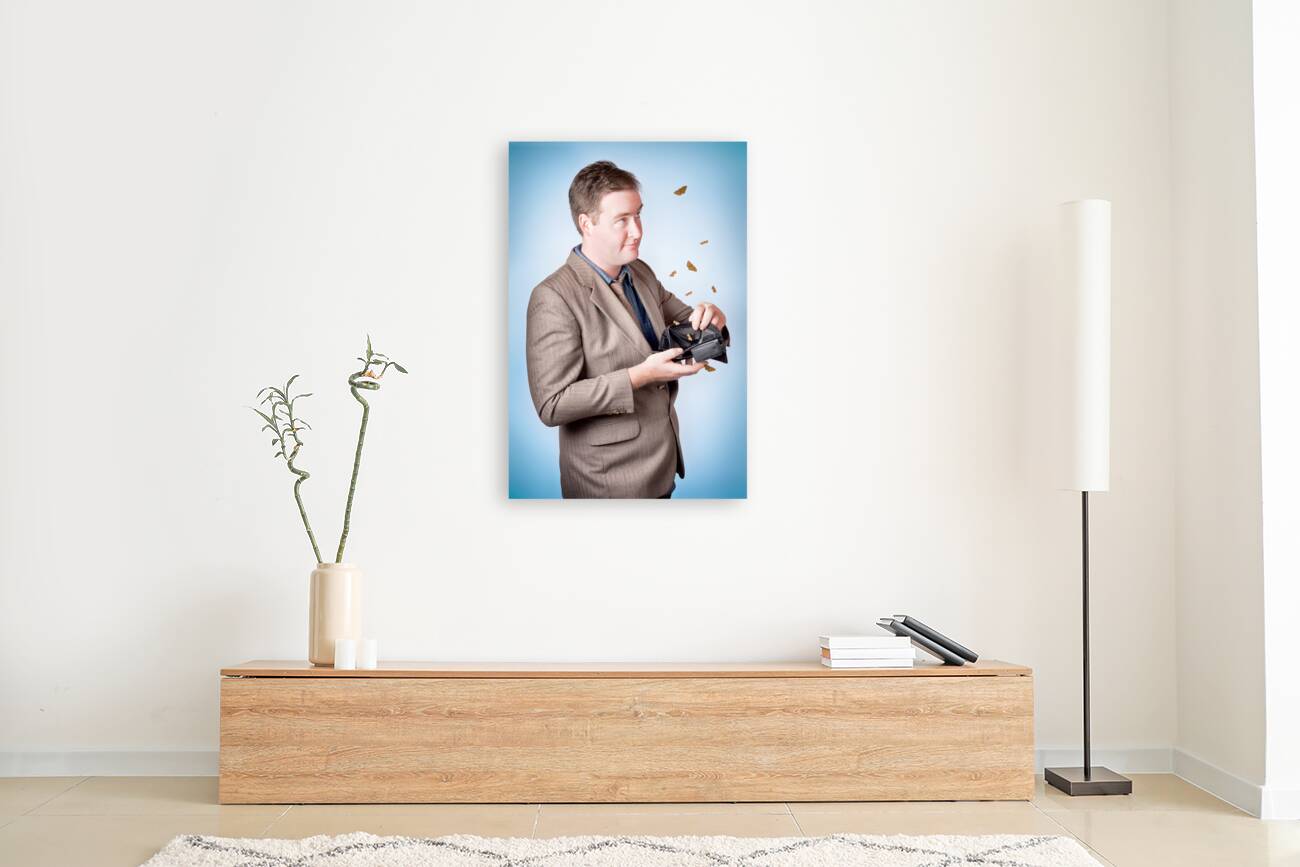 Consumer making discount purchase with moth wallet Reproduction