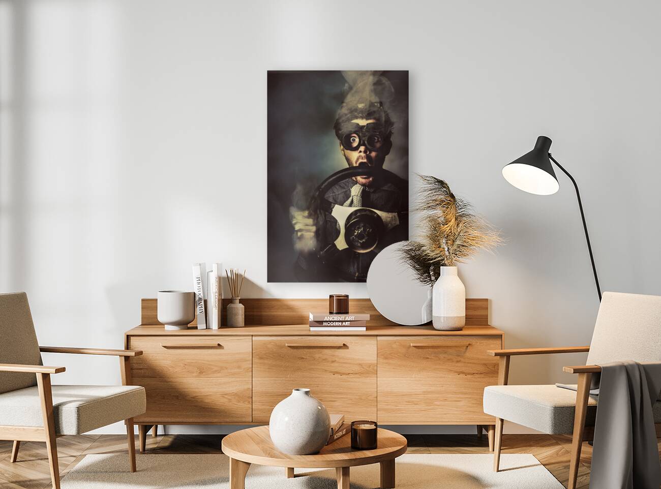 Nerd business man in a fast race competition Reproduction