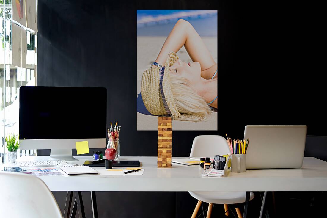 Pretty female at beach Reproduction