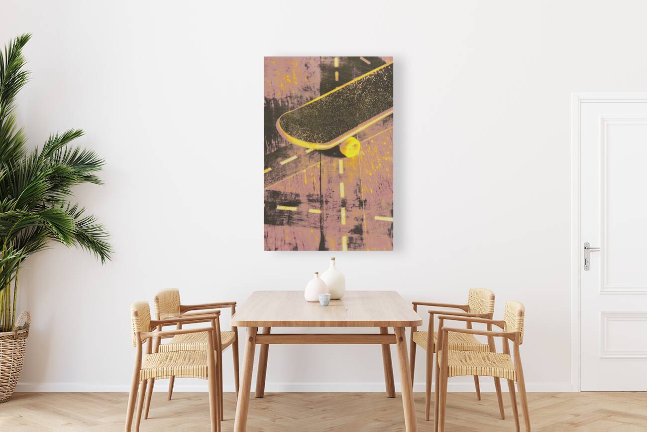 Vintage skateboard ruling the road Reproduction