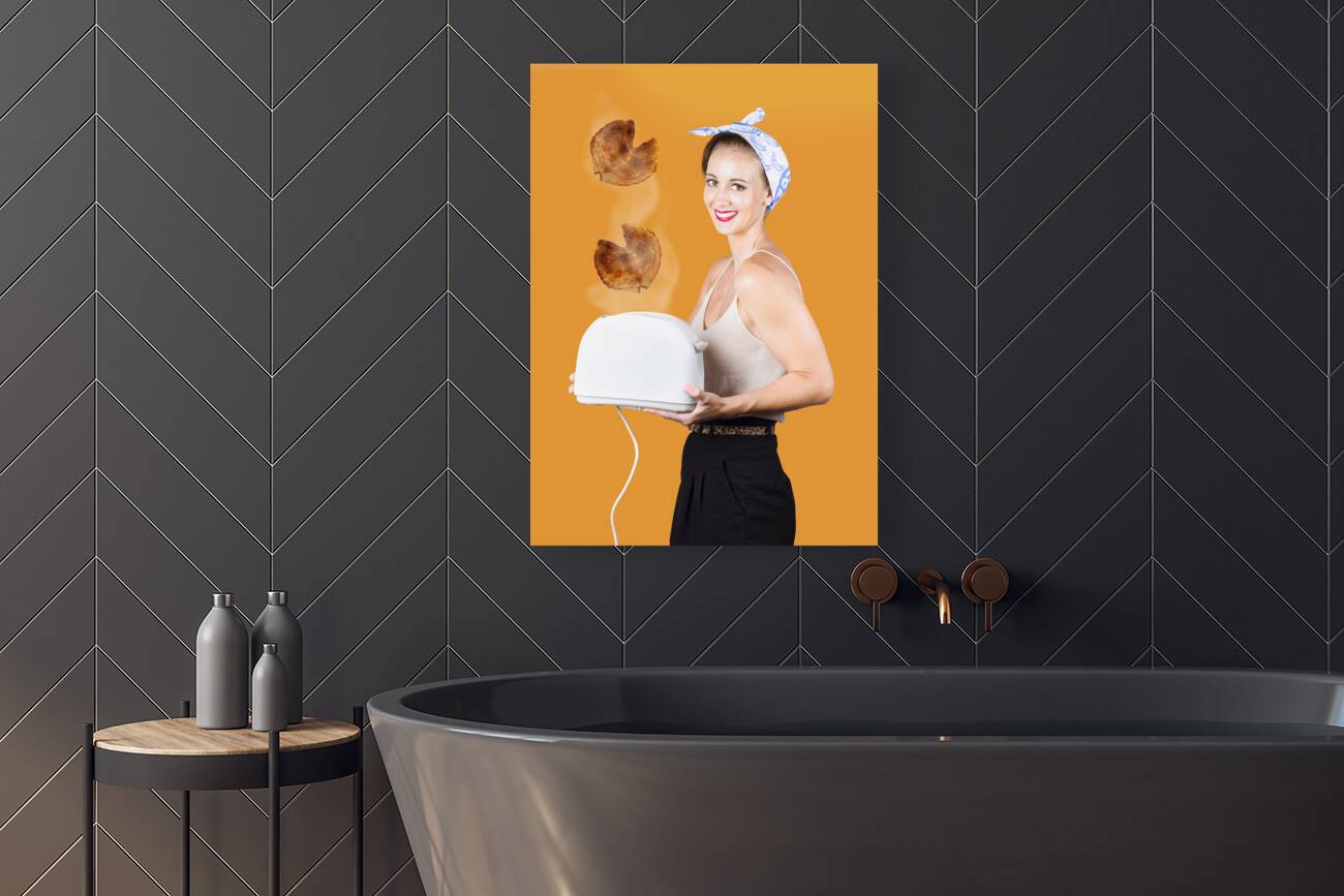 Breakfast at the retro roadhouse Reproduction