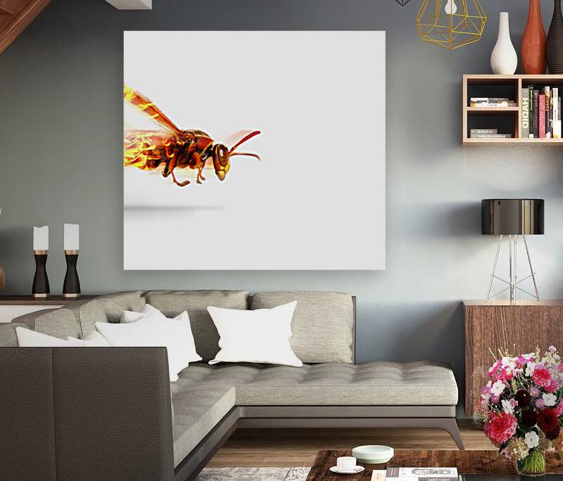 Fire Wasp Racing At Scorching Speed Reproduction