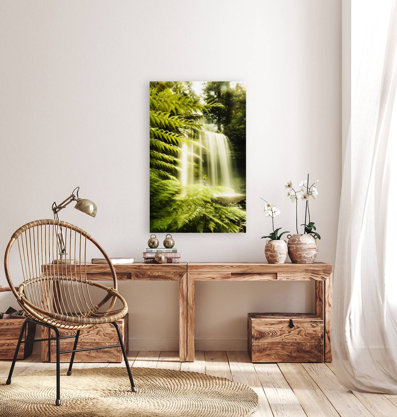 Russell Falls background Reproduction